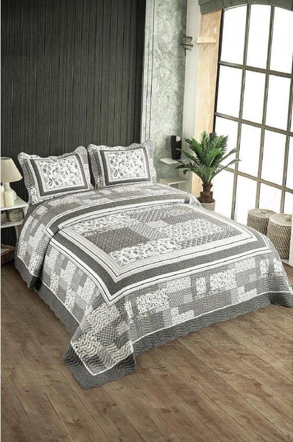 Çift Kişilik Microfiber Kapitone Yatak Örtüsü Luna - Image 1