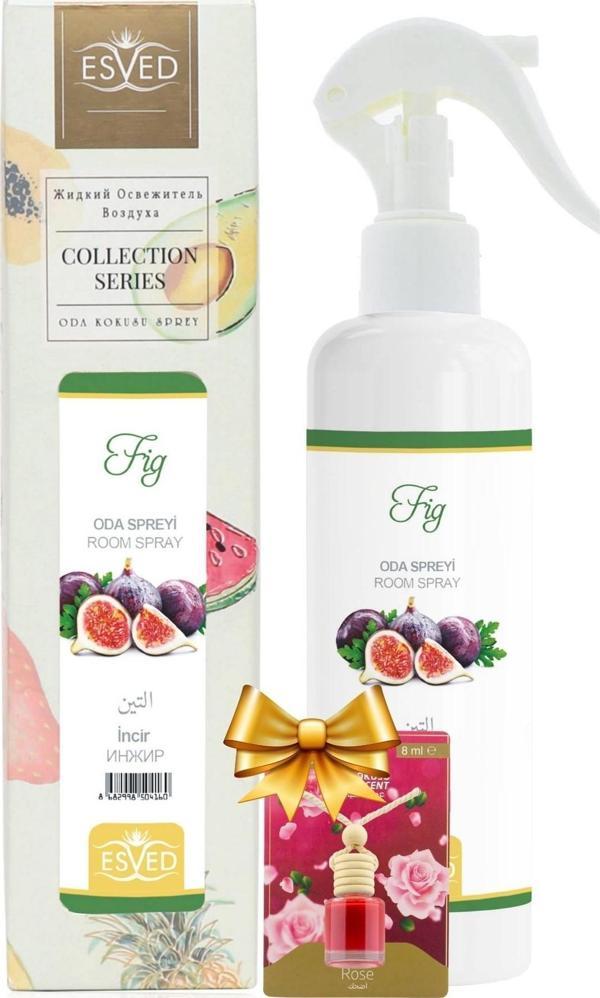 İncir Kokusu Sprey 400Ml. Gül Kokusu Araba Kokusu 8Ml. Hediyeli - Image 1