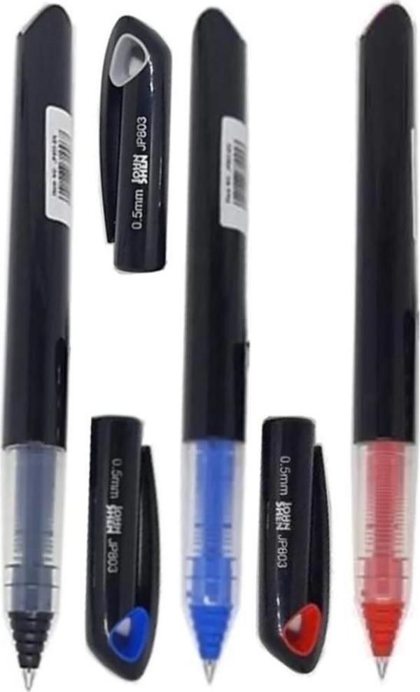 Siyah Kırmızı Mavi Pilot Kalem 3 Adet Roller Uçlu Likit Mürekkepli Johnshe 0.5 mm Pilot Kalem Jp803 - Image 1