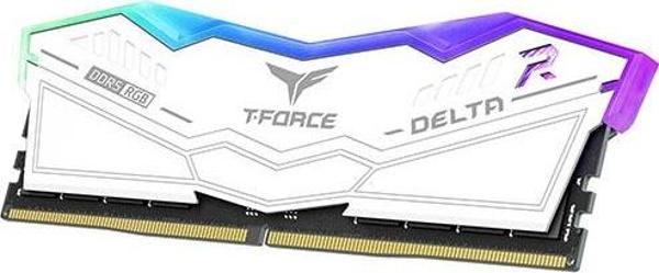 Team T-Force DELTA RGB White 32GB 2x16GB 6400Mhz DDR5 Gaming Ram CL40 (FF4D532G6400HC40BDC01) - Image 1