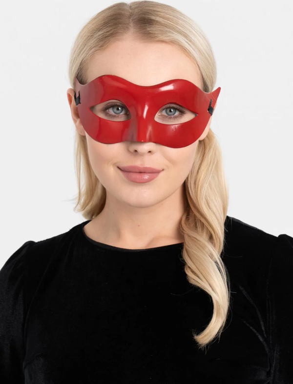 Kırmızı Renk Masquerade Kostüm Partisi Venedik Balo Maskesi - Image 1