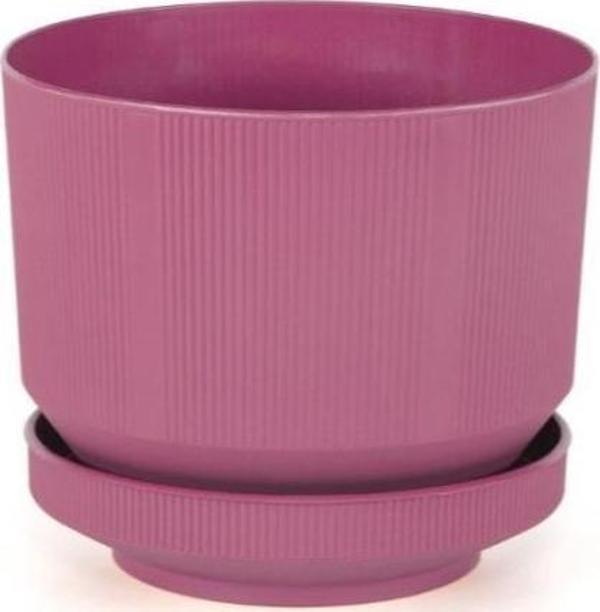 Omnipazar SO-S283 Dekoratif Tabaklı Lüks Çizgi Desenli Saksı 6 Litre - Image 1