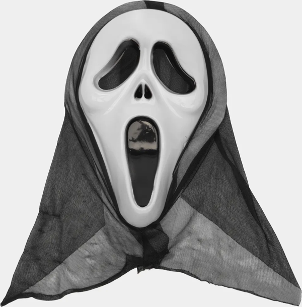 Kapşonlu Çığlık Maskesi Scream Maskesi - Hayalet Maskesi 33x21 Cm - Image 1