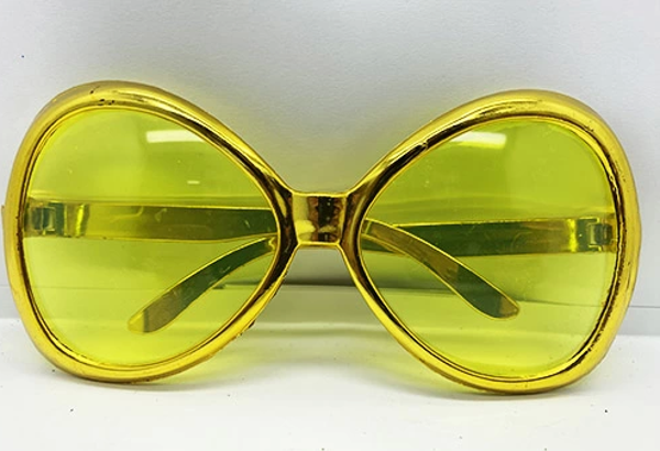 Yeşilçam Temalı Parti Gözlüğü Gold Renk 7x16 Cm - Image 1