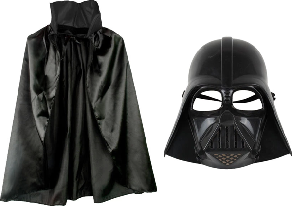 Çocuk Boy Yıldız Savaşları Star Wars Darth V Maskesi Ve 90 Cm Pelerin Seti Siyah - Image 1