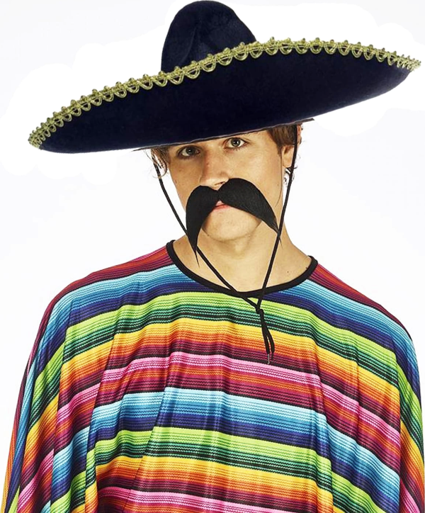 Sombrero Meksika Şapkası Mariachi Altın Şeritli Yetişkin Boy - Image 1