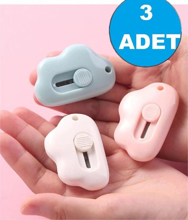 SRTfootcare 3 Ü BİR ARADA Taşınabilir Sevimli Bulut Şeklinde Falçata - Maket Bıçağı - Image 1