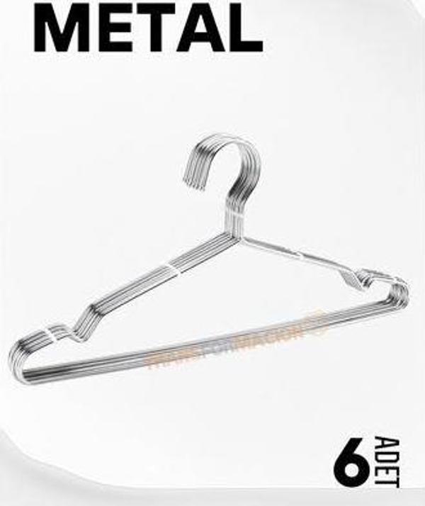 Modacar Metal Elbise Askısı Ekonomik 6 Adet Askı Seti - Image 1