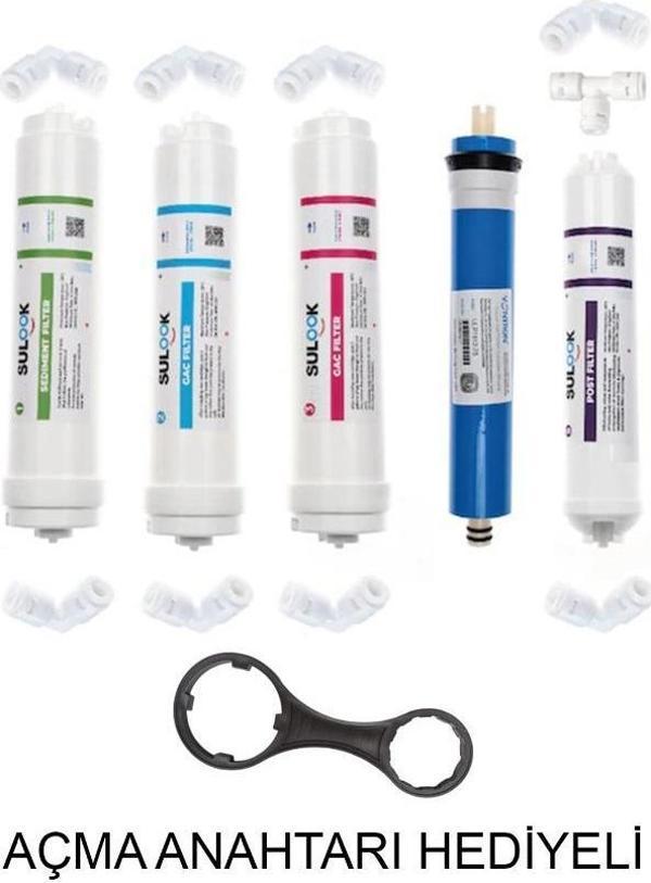 Sulook Hyundai Su Arıtma Cihazı HND-35 ve HW-100 UP Uyumlu 5'li Filtre Seti - Image 1