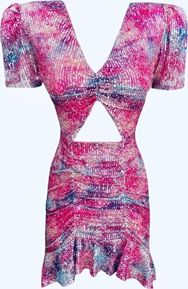 Gira Official Pink Space Elbise - Image 1