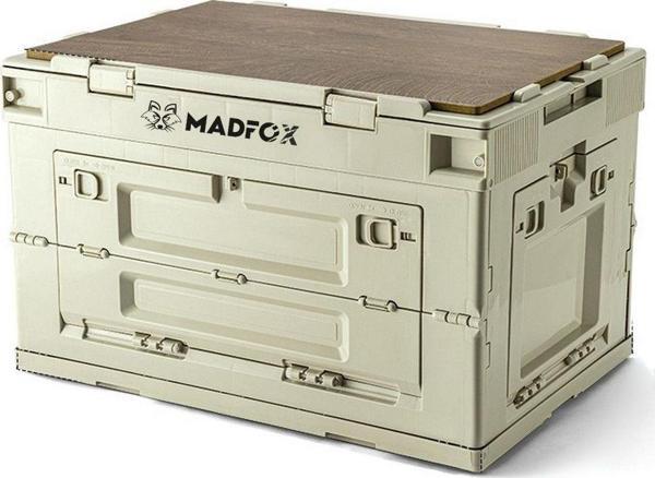 Madfox Çok Fonksiyonlu Katlanabilir Kamp Saklama Kutusu Khaki-60 LT - Image 1