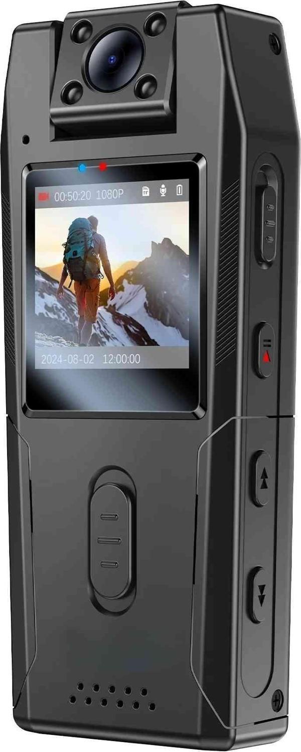 Qpen FHC25 180° Dönebilen 1.3 inç Ekranlı Yerçekimi Sensörlü Gece Görüşlü Ultra HD Vücüt Kamerası - Image 1