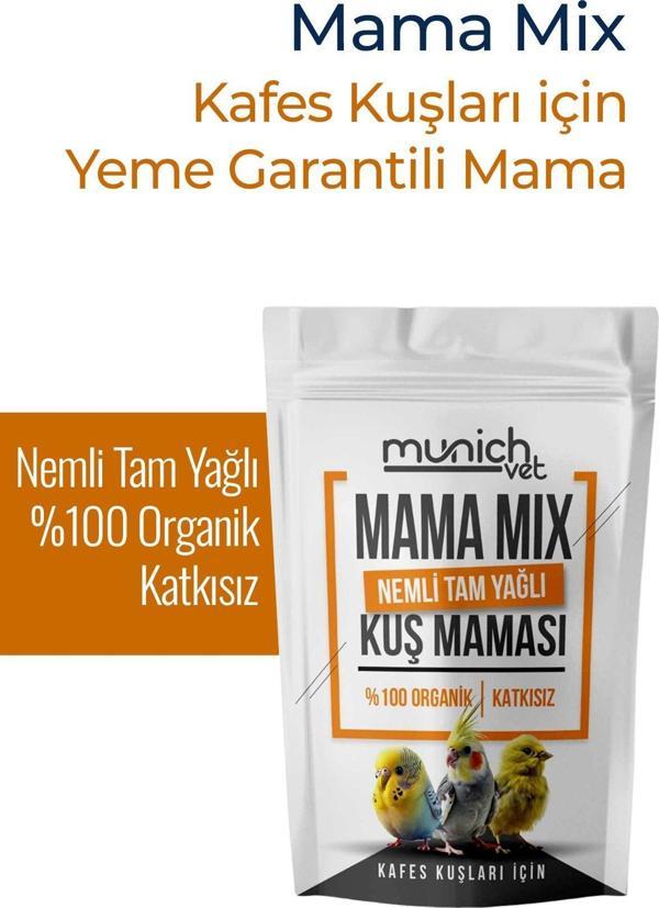 Munich Vet Mama Mix Kafes Kuşları Için Nemli Tam Yağlı Mama 1 Kg - Image 1