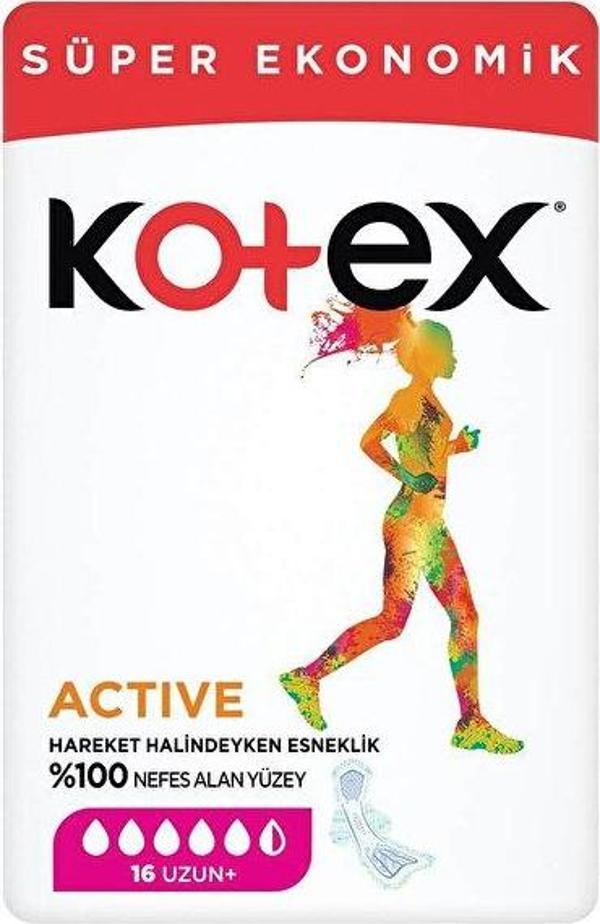 Kotex Active Dörtlü Ped Uzun 16x3 48 Adet - Image 1