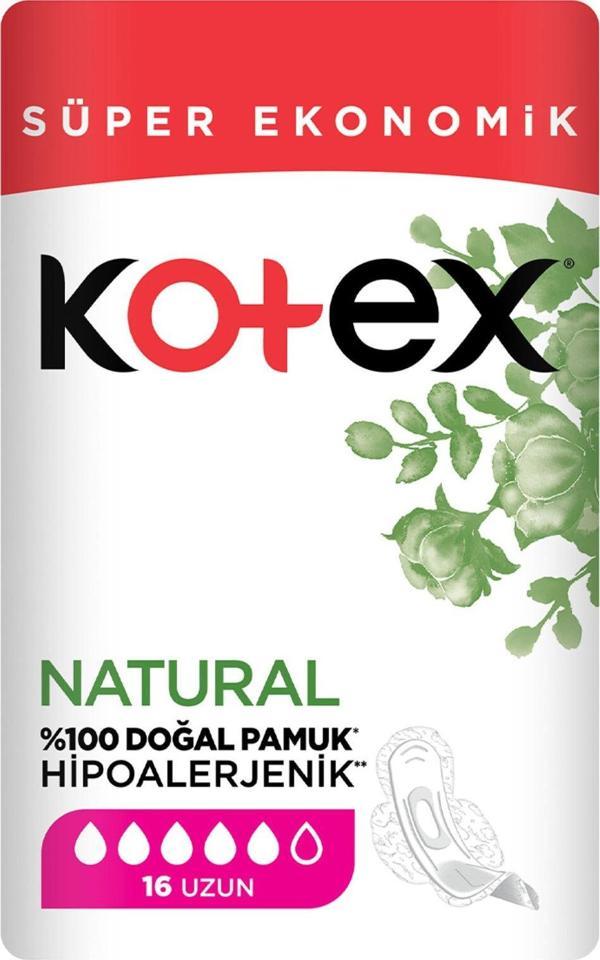 Kotex Natural Dörtlü Ped Uzun 16x3 48 Adet - Image 1