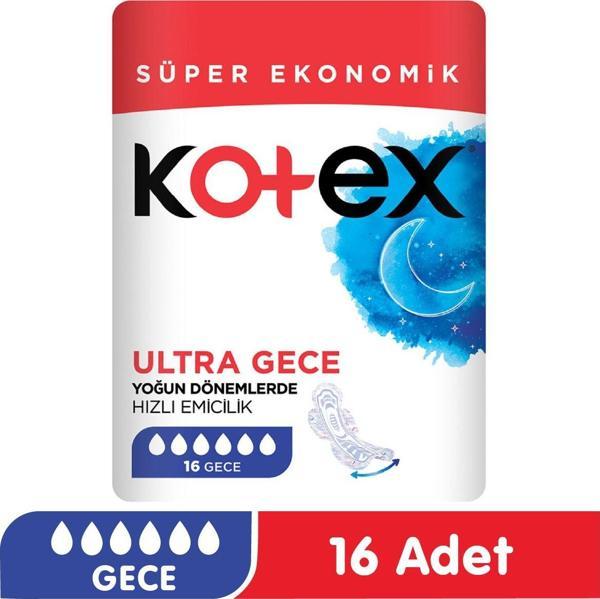 Kotex Ultra Gece Ped 16 Adet - Image 1