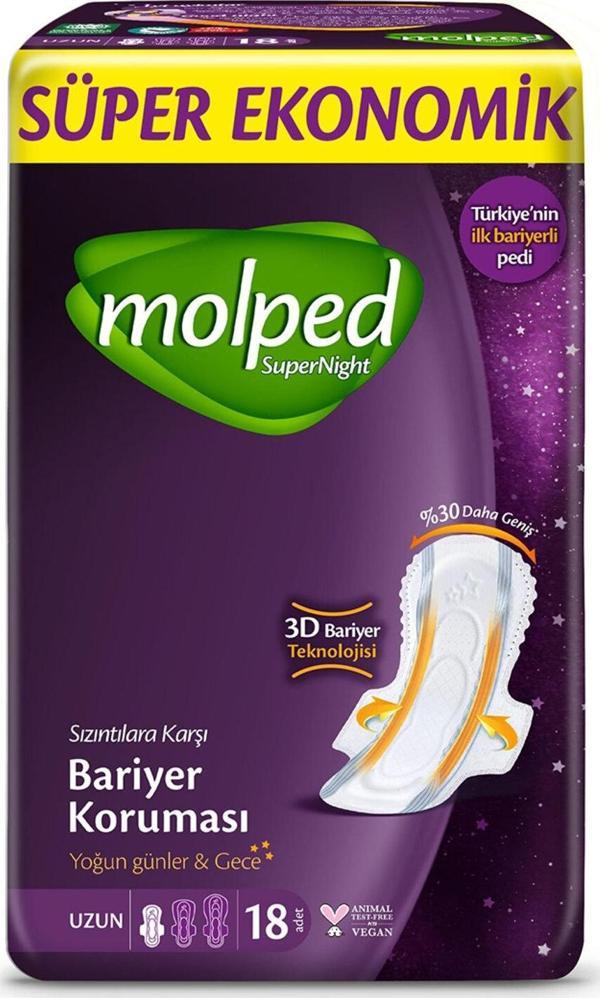 Molped Süper Ekonomik Süpernight Ped Uzun 18 Adet - Image 1