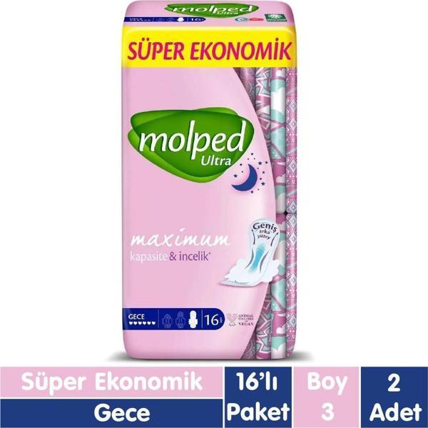 Molped Ultra Anatomik Ped Gece 16x2 32 Adet - Image 1