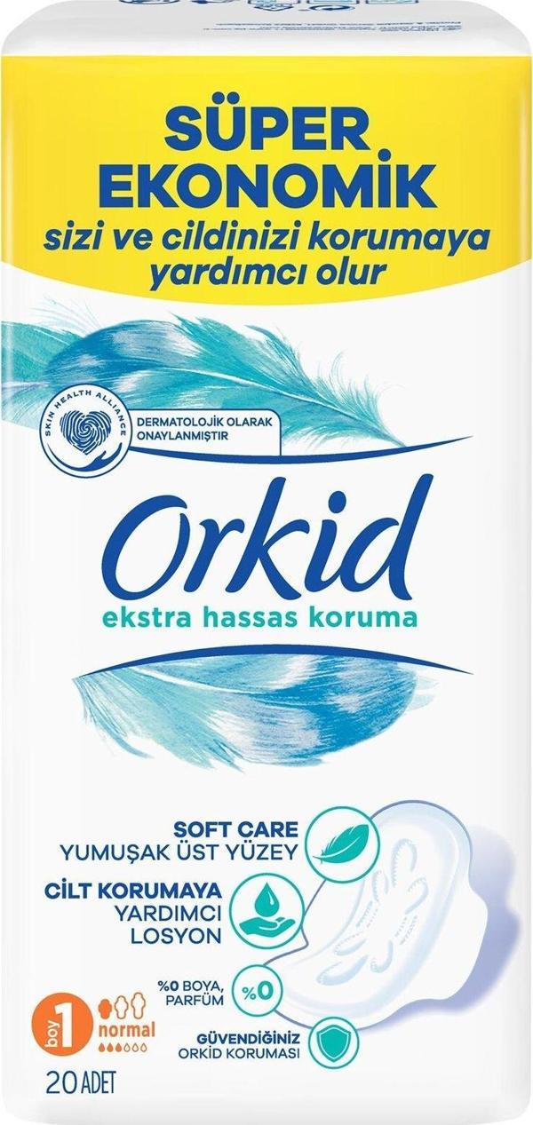 Orkid Ekstra Hassas Koruma Ped Normal 20x5 100 Adet - Image 1