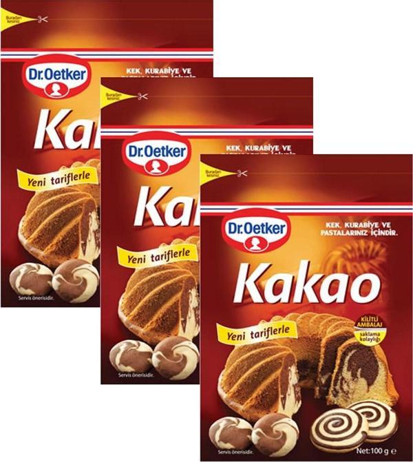 Dr. Oetker Kakao 100 Gr x 3 Adet - Image 1