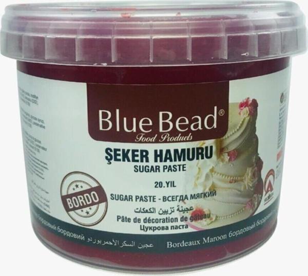 Blue Bead Bordo Şeker Hamuru 1 Kg - Image 1