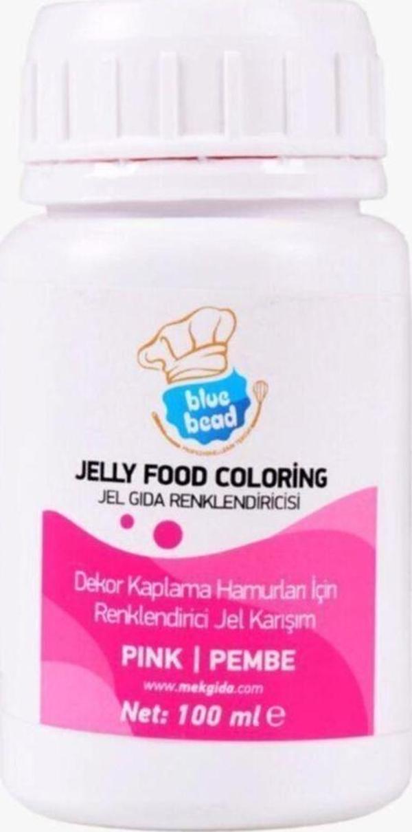 Blue Bead Pembe Jel Gıda Boya 100 Ml - Image 1