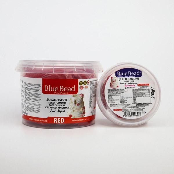 Blue Bead Şeker Hamuru Kırmızı 200 Gr - Image 1