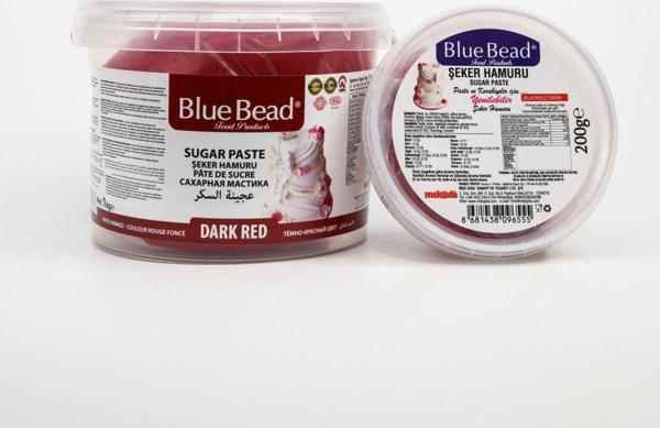Blue Bead Şeker Hamuru Koyu Kırmızı 200 Gr - Image 1