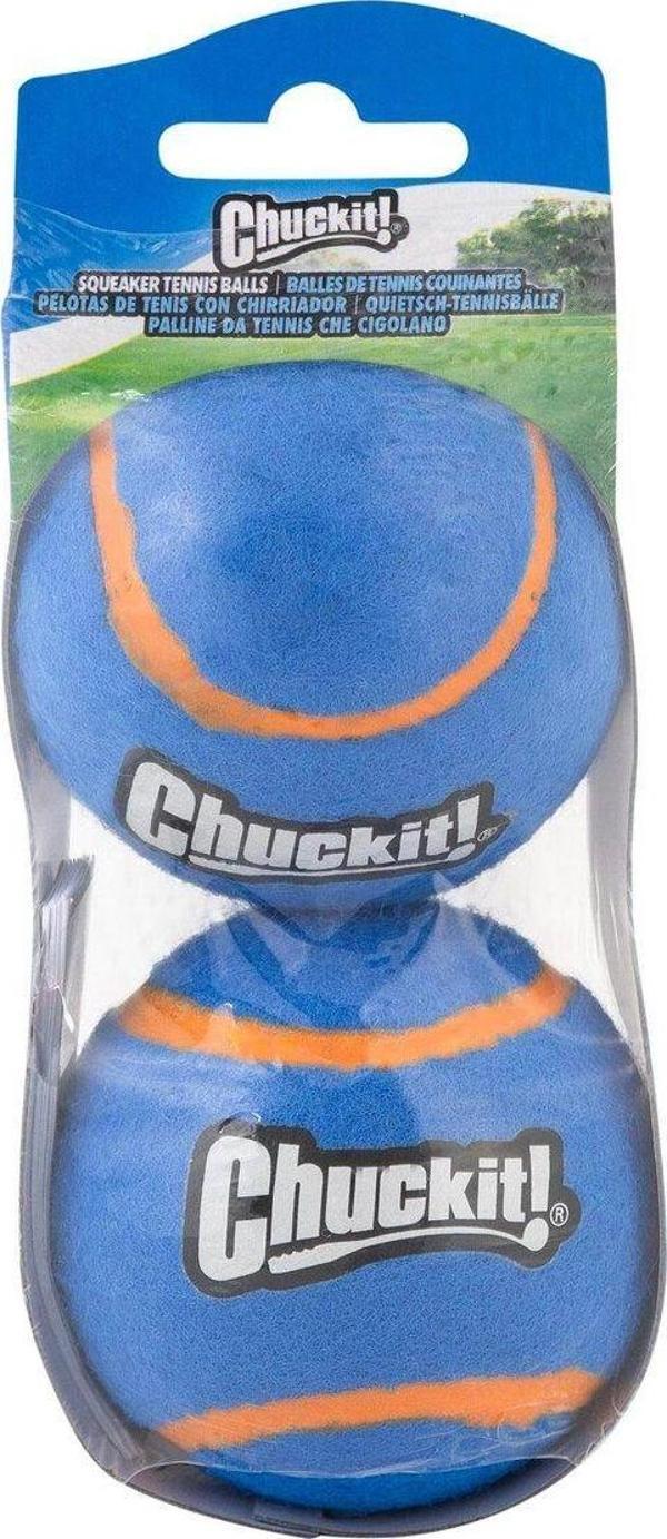 Chuckit! Sesli 2'li Tenis Köpek Oyun Topu (Orta Boy) - Image 1