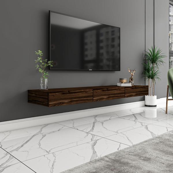 Avalon Duvara Monte TV Sehpası – 140 cm, Modern Minimal Tasarım, 4 Renk Seçeneği ile Şık ve Fonksiyonel TV Ünitesi - Image 1