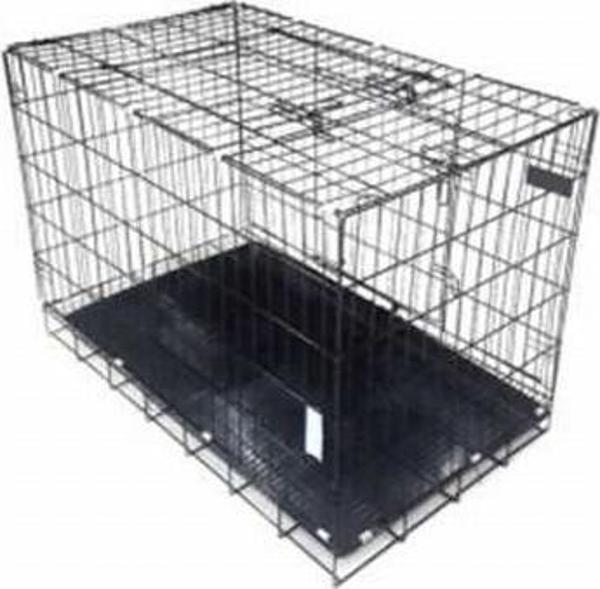 EuroDog Tel Köpek Kafesi Siyah 120x77x90 Cm. - Image 1