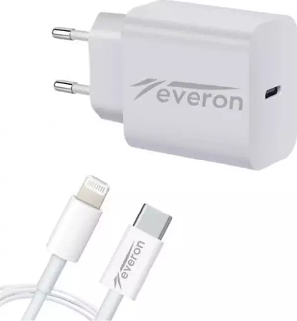 25W İphone XR İle Uyumlu 3.4 a Q.C Type C to Lightning Hızlı Şarj Aleti Evr-002 - Image 1