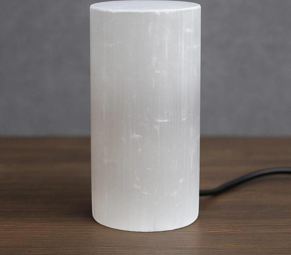 Selenit Taşı Lamba – 20 cm | Doğal Işıltı - Image 1