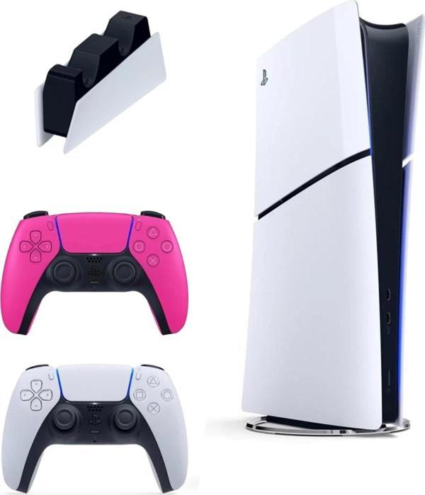 Playstation 5 Slim Digital İthalatçı Garantili + 2. Pembe Dualsense + Şarj İstasyonu - Image 1