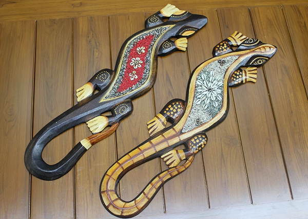 Ahşap Duvara Asmali Kertenkele Figürü Galileo-20 - Image 1