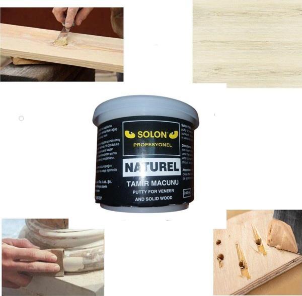 Solon Ahşap Masif Ve Kaplama Tamir Macunu Naturel 240 Gr. - Image 1