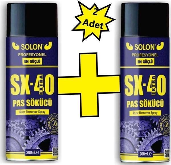 Solon Extra Güçlü Profesyonel 2 Adet Sx-40 Pas Sökücü Sprey 200 Ml. - Image 1