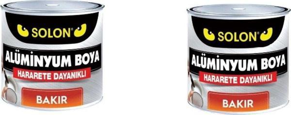 Solon Isıya Dayanıklı 2 Adet Alüminyum Yaldız Boya Bakır 125 Ml. 2 Li Paket - Image 1