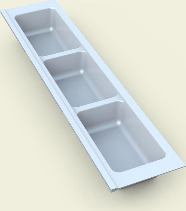 Tify Mutfak Çekmece Içi Kaşıklık, Beyaz Üç Bölmeli Modül 11Cm X 48Cm - Image 1