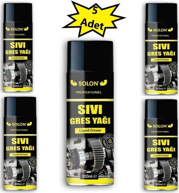 Solon Profesyonel Sıvı Gres Yağı 200 Ml. 5 Adet - Image 1
