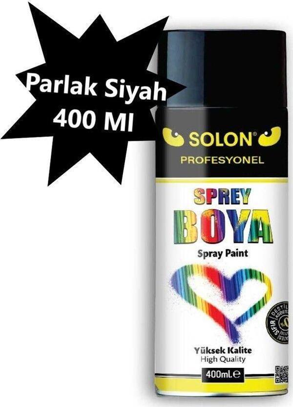 Solon Sprey Boya Parlak Siyah 400 Ml. - Image 1
