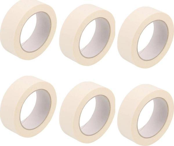Tify 6 Adet Maskeleme Bandı Boya Bandı 24Mm X 25M  Kağıt Bant - Image 1