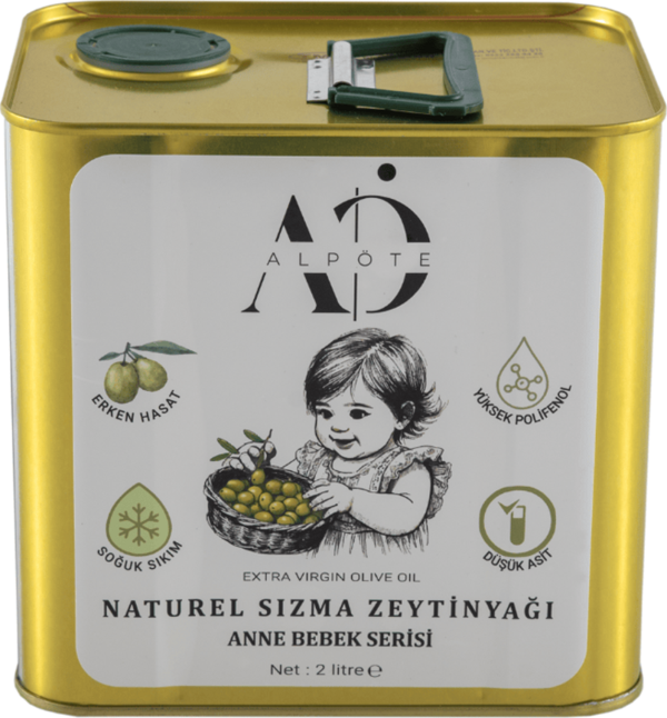 Alp Öte Anne Bebek Serisi Erken Hasat Soğuk Sıkım Naturel Sızma Zeytinyağı (2L) - Image 1