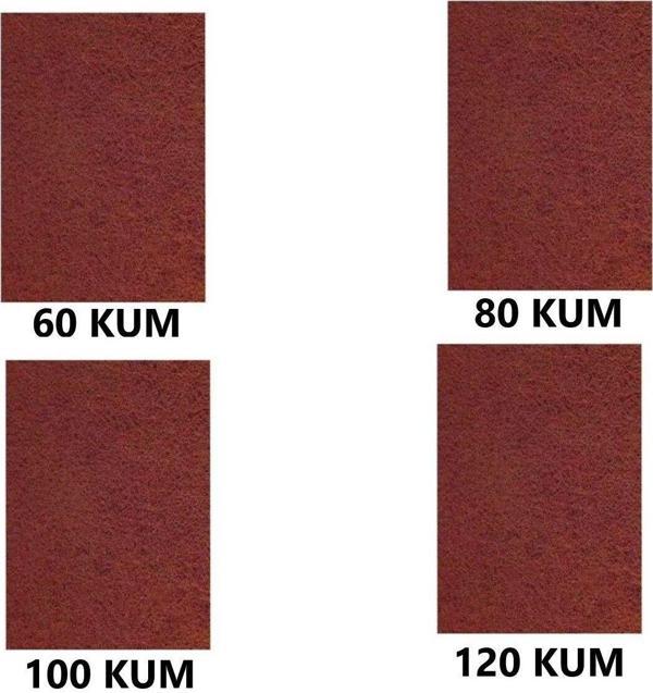 Tify Su Zımparası, Yumuşak Kağıt, Yüksek Kalite 23X28 Cm 60,80,100,120 Kum 4 Parça - Image 1