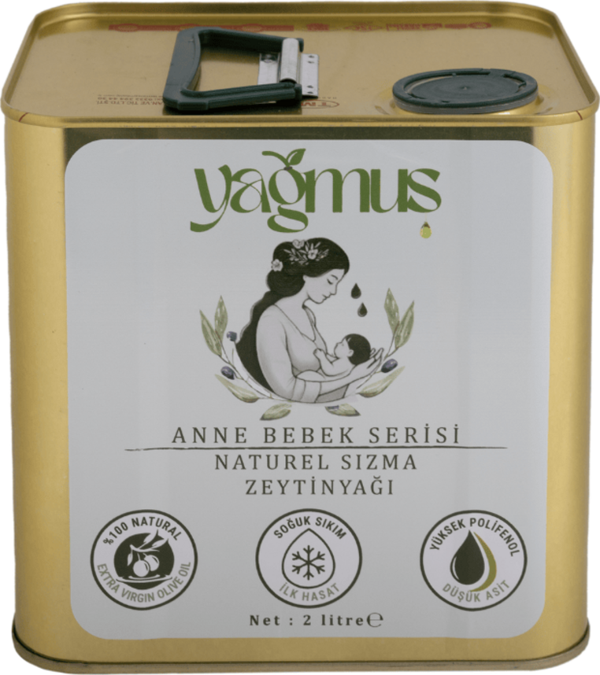 Yağmuş Anne Bebek Serisi İlk Hasat Soğuk Sıkım Naturel Sızma Zeytinyağı (2L) (2024-2025) - Image 1