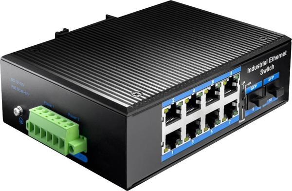 Cudy IG1008S2P 8 Port Gigabit 240W PoE+,2SFP, 2km Çoklu,80km Tekli Mod IP40 Metal Endüstriyel Switch - Image 1