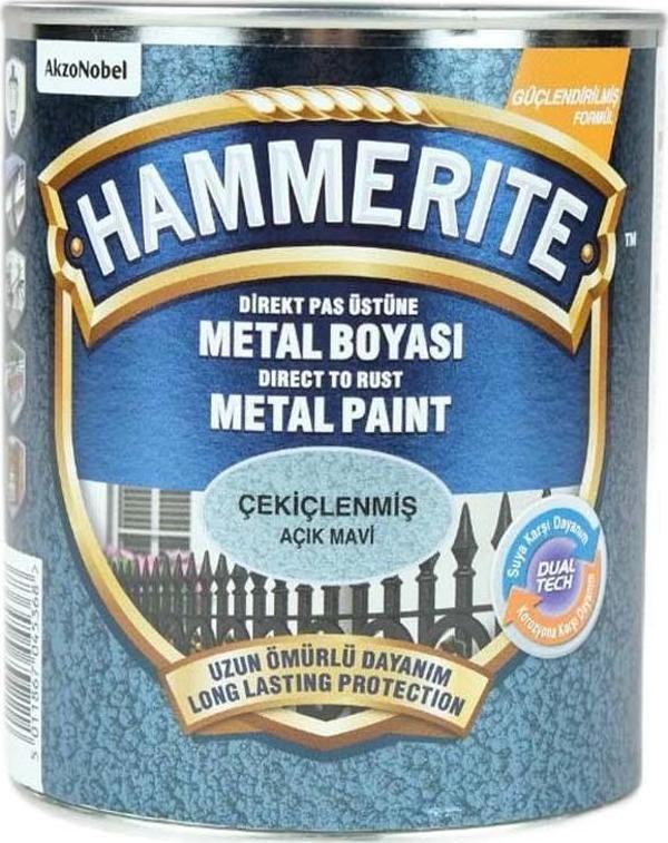 Hammerite Pas Üstü Metal Boyası Çekiçlenmiş Açık Mavi 2,5Lt - Image 1