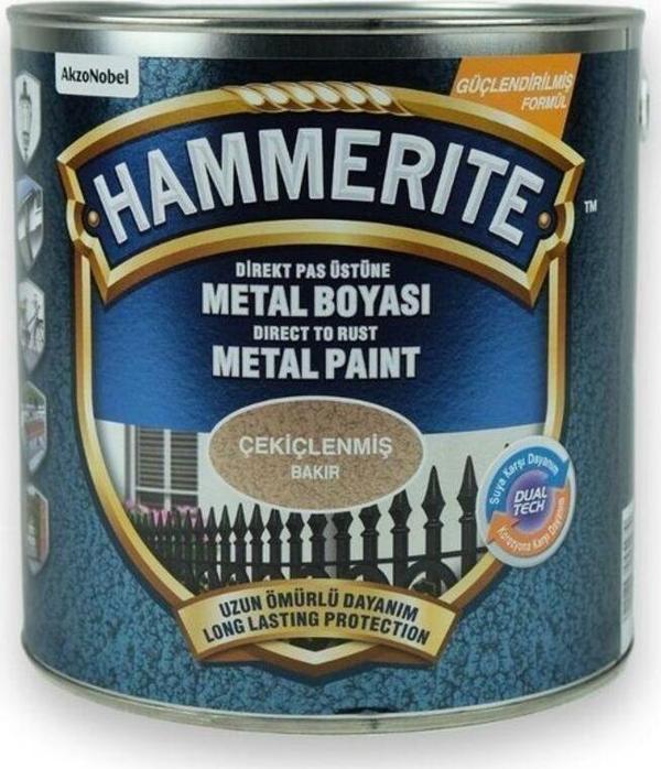 Hammerite Pas Üstü Metal Boyası Çekiçlenmiş Bakır 0,75 Lt - Image 1