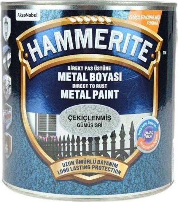 Hammerite Pas Üstü Metal Boyası Çekiçlenmiş Gümüş Gri 2,5Lt - Image 1