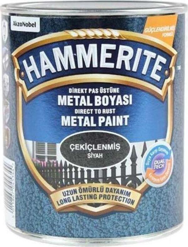 Hammerite Pas Üstü Metal Boyası Çekiçlenmiş Siyah 2,5Lt - Image 1